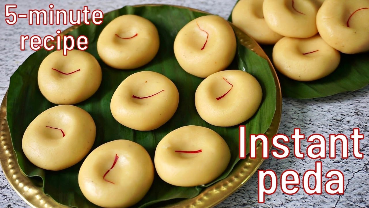 Peda recipe in 5 minute | no cooking instant peda | roasted chana peda | no khoya no milk powder