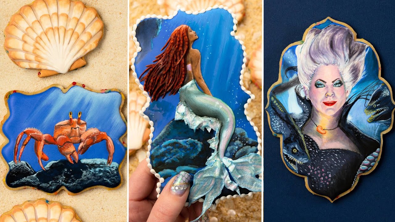 The Little Mermaid (2023) Decorated Cookies! | Royal Icing Cookie Decorating Compilation