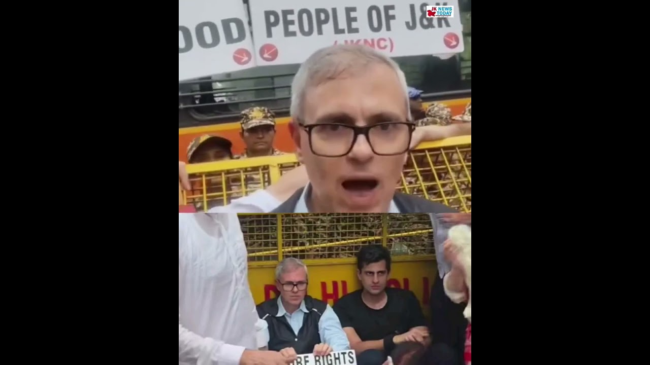 CM Omar Abdullah Leads J&K Statehood Restoration Protest at Jantar Mantar