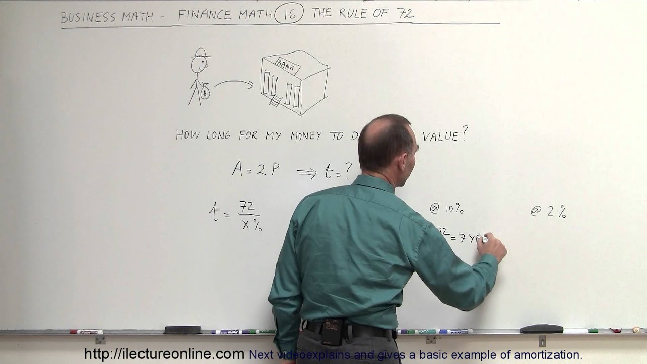 Business Math - Finance Math (16 of 30) The Rule of 72