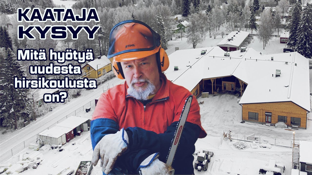 Kaataja kysyy: Mit&auml; hy&ouml;ty&auml; uudesta hirsikoulusta on?