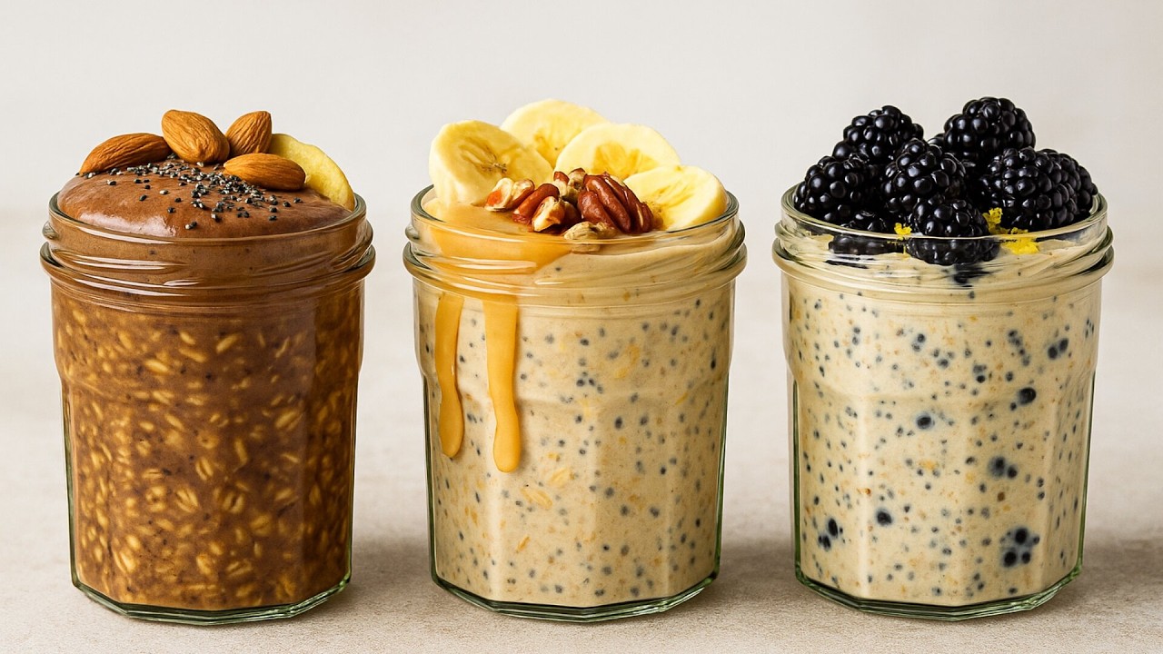 3 High Protein Overnight Oats Recipes for Easy Healthy Breakfasts