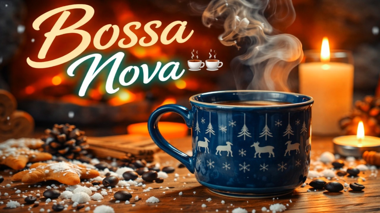 Cozy Winter Bossa Nova ☕ Smooth English Jazz Piano by the Fireplace