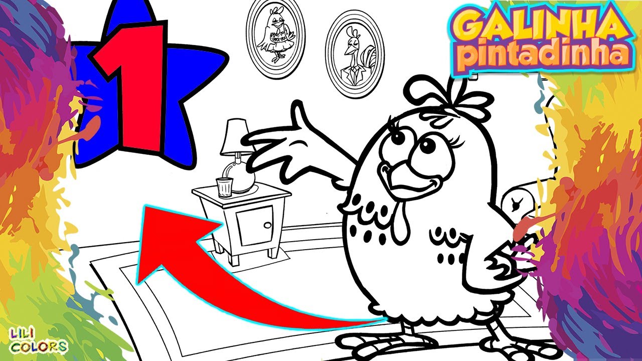Aprendendo NÚMEROS com a Galinha Pintadinha |Colorir Desenhos para crianças