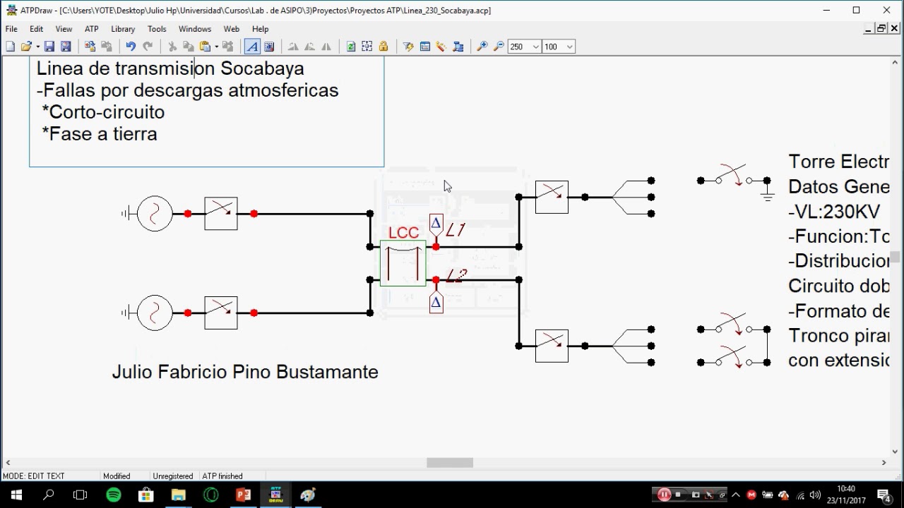 Modelamiento de linas de transmision y transformadores ATP-DRAW DIGSILENT PARTE 1