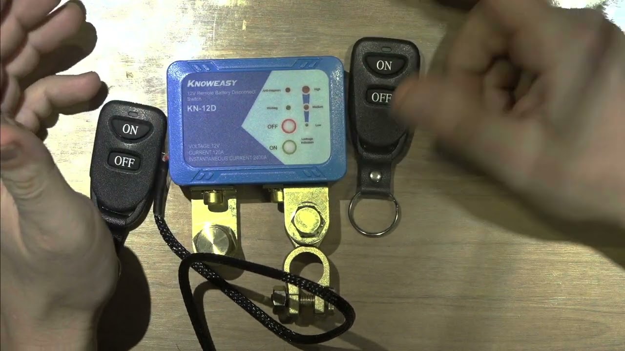 kit para cortar corriente de batería con control remoto del auto vehiculo