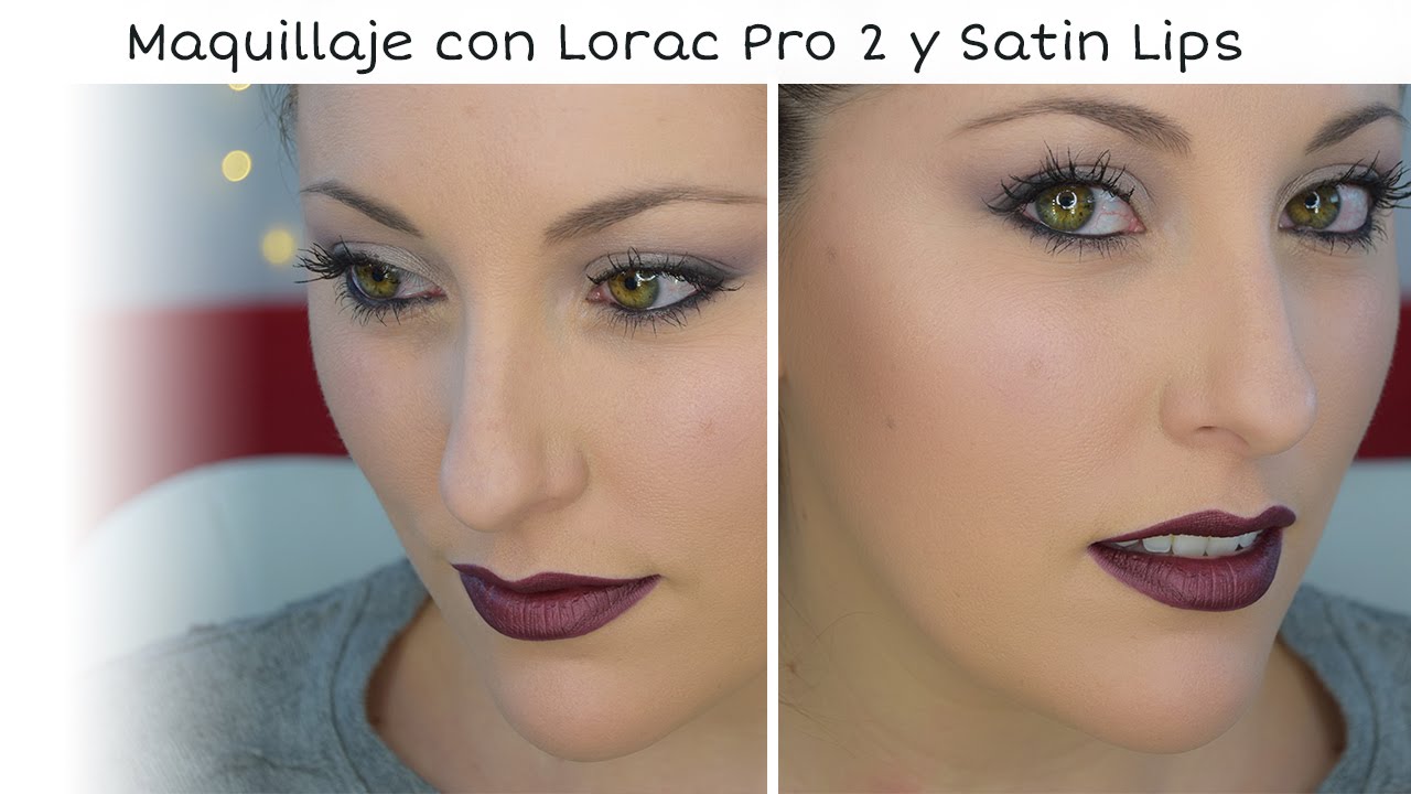 Maquillaje con Lorac Pro 2 y Stain Lips 07 de Sephora