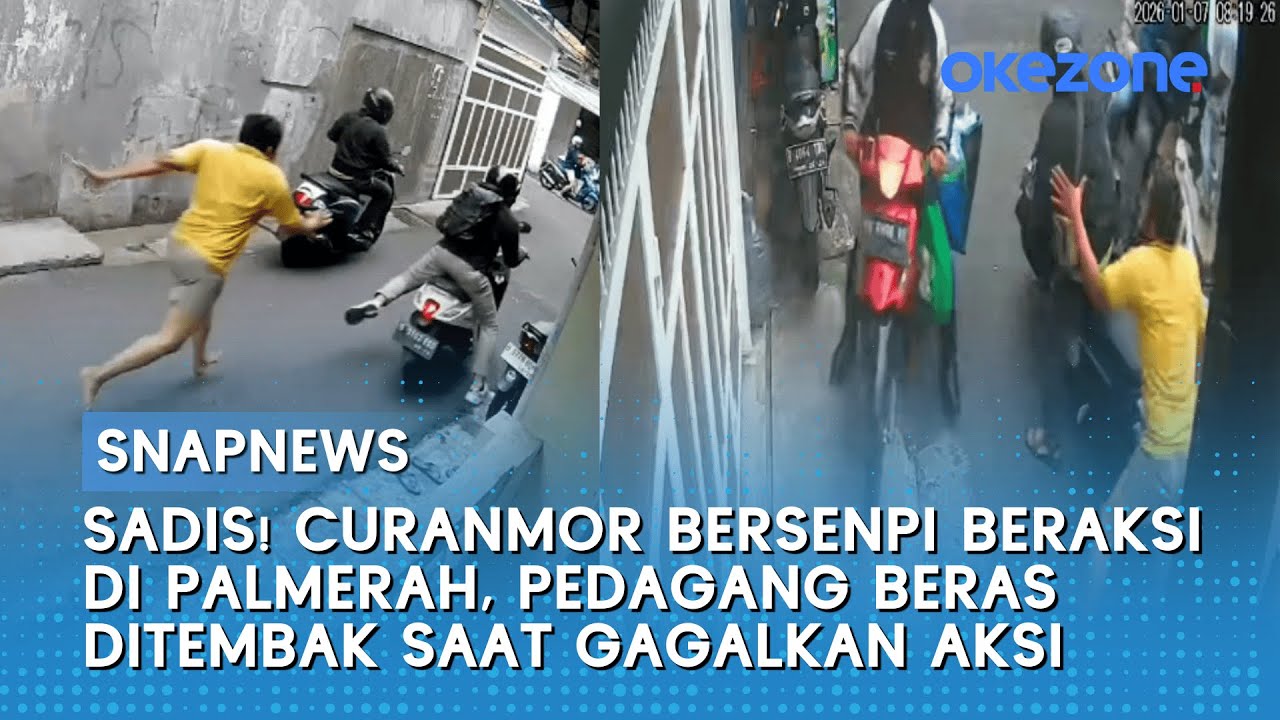 Sadis! Curanmor Bersenpi Beraksi di Palmerah, Pedagang Beras Ditembak Saat Gagalkan Aksi | Snapnews