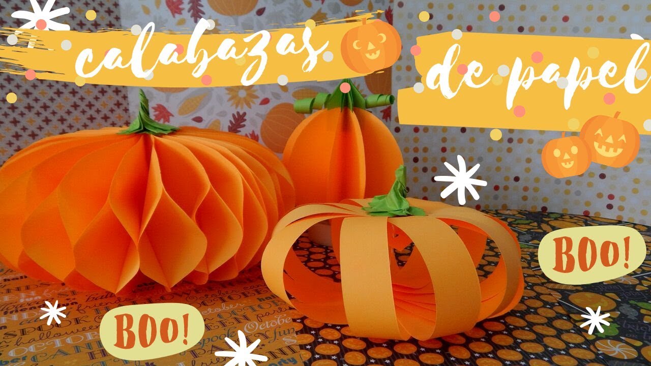 COMO HACER CALABAZAS DE PAPEL / 3 IDEAS ORIGINALES || CcreativeArt