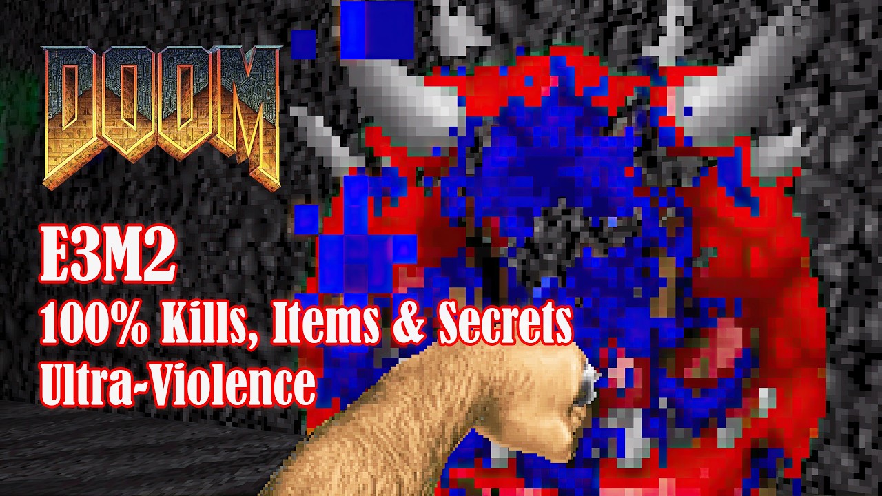 Doom E3M2 - Slough of Despair [100%, Ultra-Violence, No commentary]