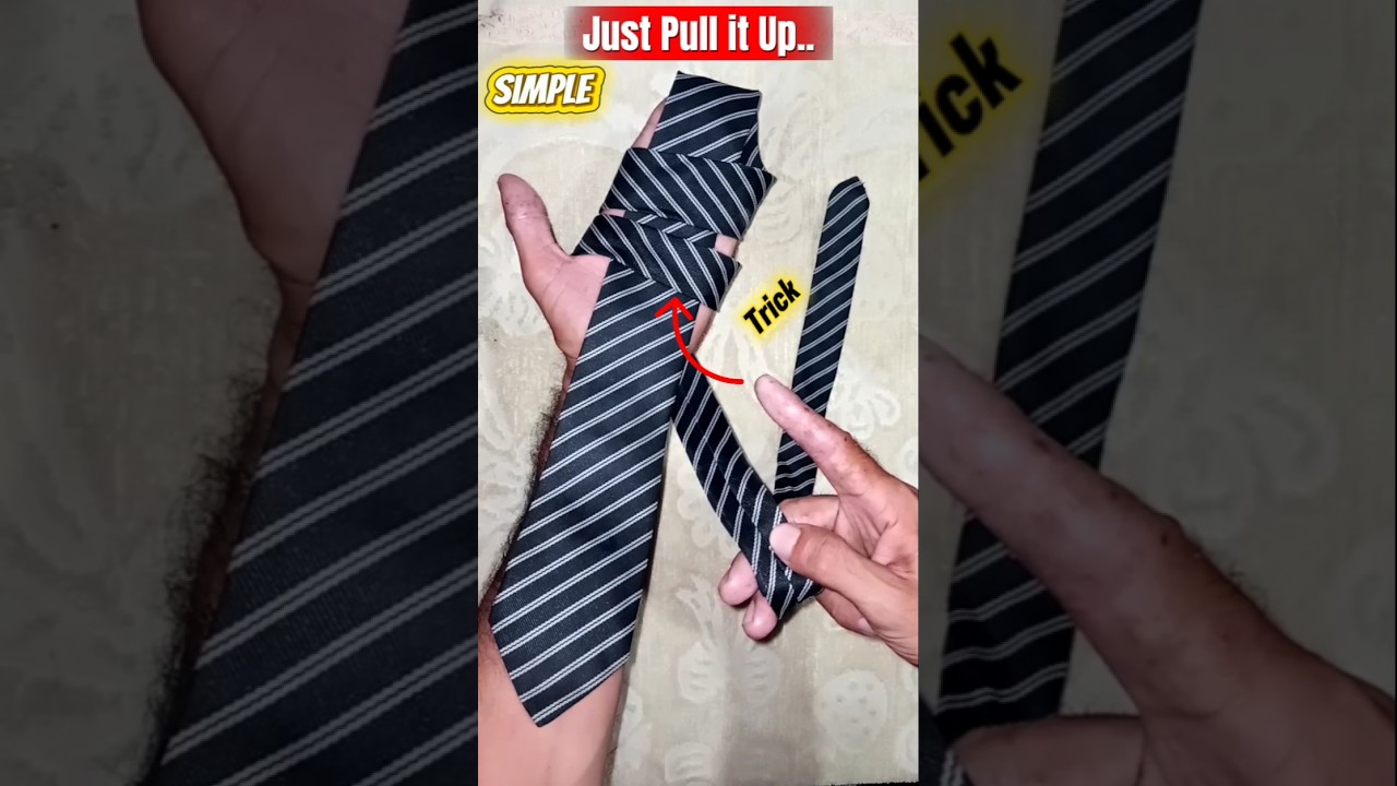 how to make a tie easily.. #tipsntricks #diy #necktie #school #schooltime #shorts #ytshorts  #viral