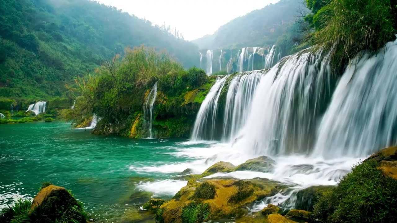 4K UJD Majestic Dragon Waterfalls : A Journey through White Water Paradise : BEST SCREENSAVER..