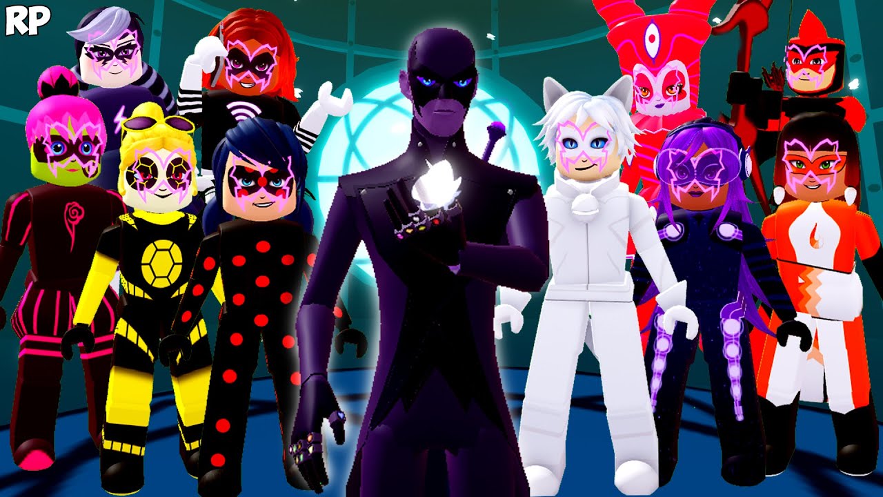 ALL AKUMATIZED VILLAINS DO GRUPO NO MIRACULOUS RP - MIRACULOUS ROBLOX!