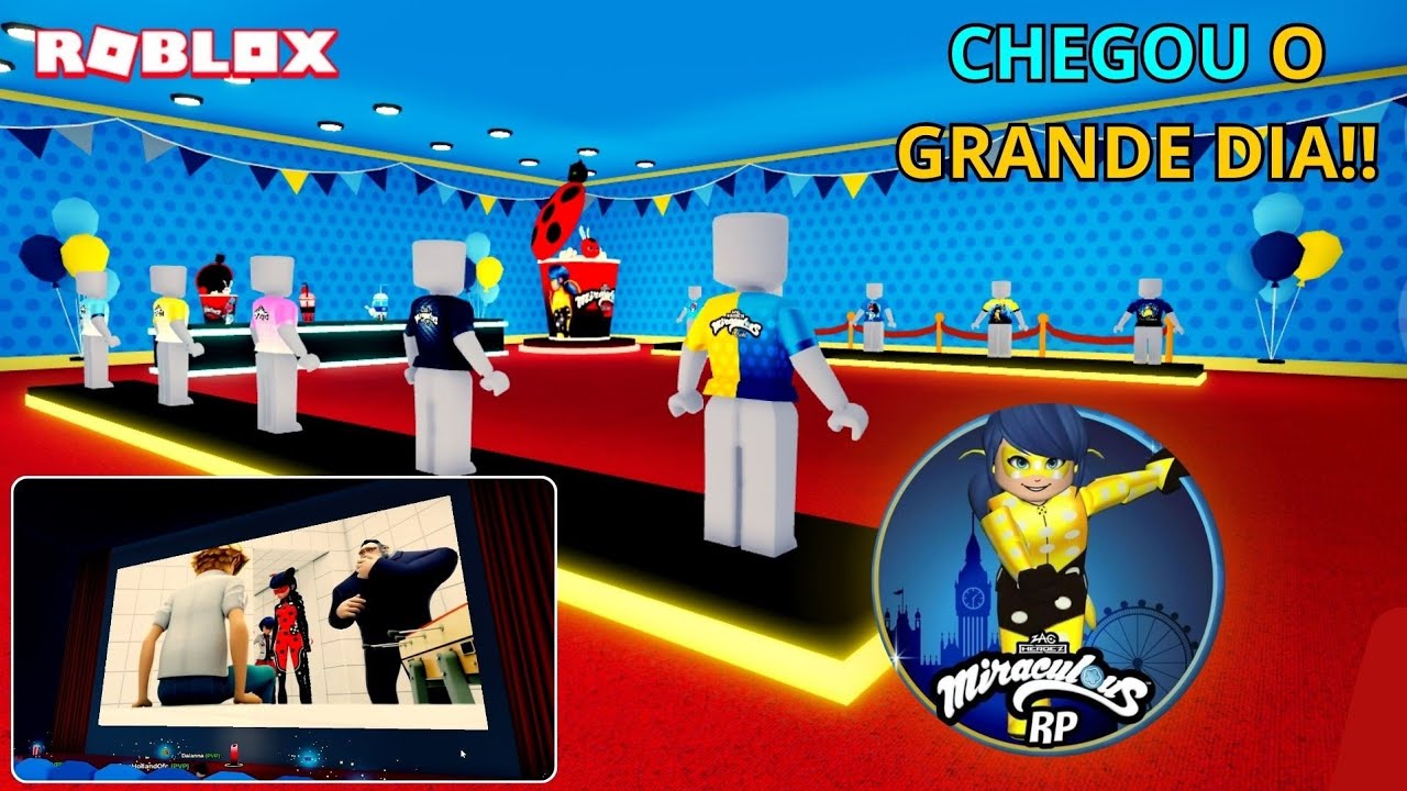 *EXCLUSIVO* ASSISTINDO O TRAILER DO FILME DE MIRACULOUS COM OS INSCRITOS!!!( Miraculous Rp)-Roblox