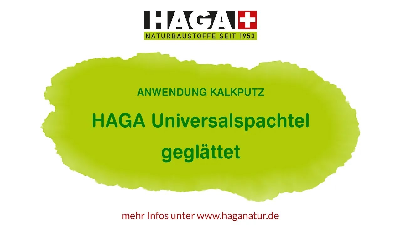 Wände kreativ & natürlich mit HAGA Naturkalk gestalten: Kalk-Universalspachtel geglättet