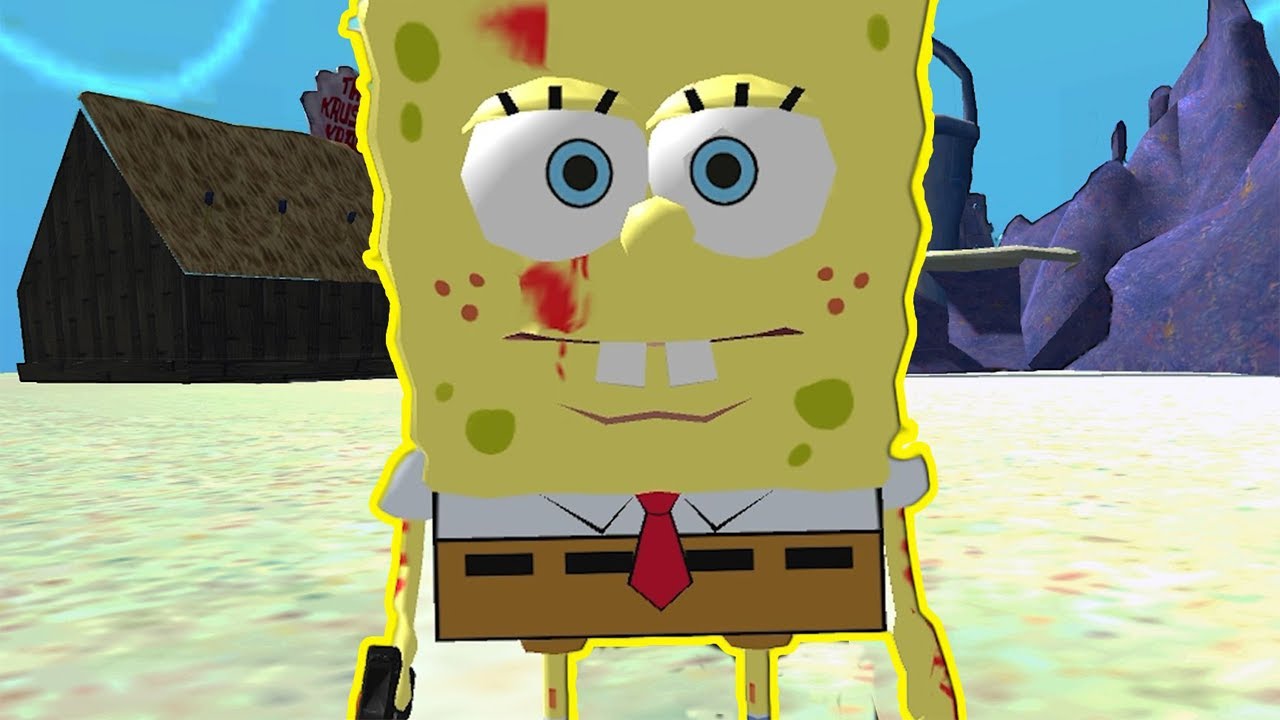 SpongeGlock SquarePants試玩：槍擊派大星全家之血腥魔改海綿寶寶｜樓上的老張