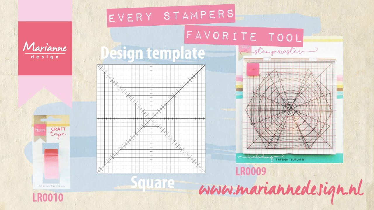 The square Design template | Marianne Design Stamp Master | Cardmaking