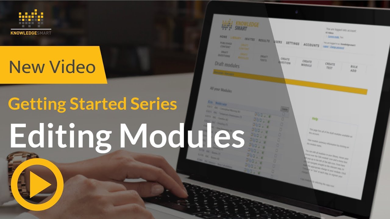 Editing a KnowledgeSmart Module