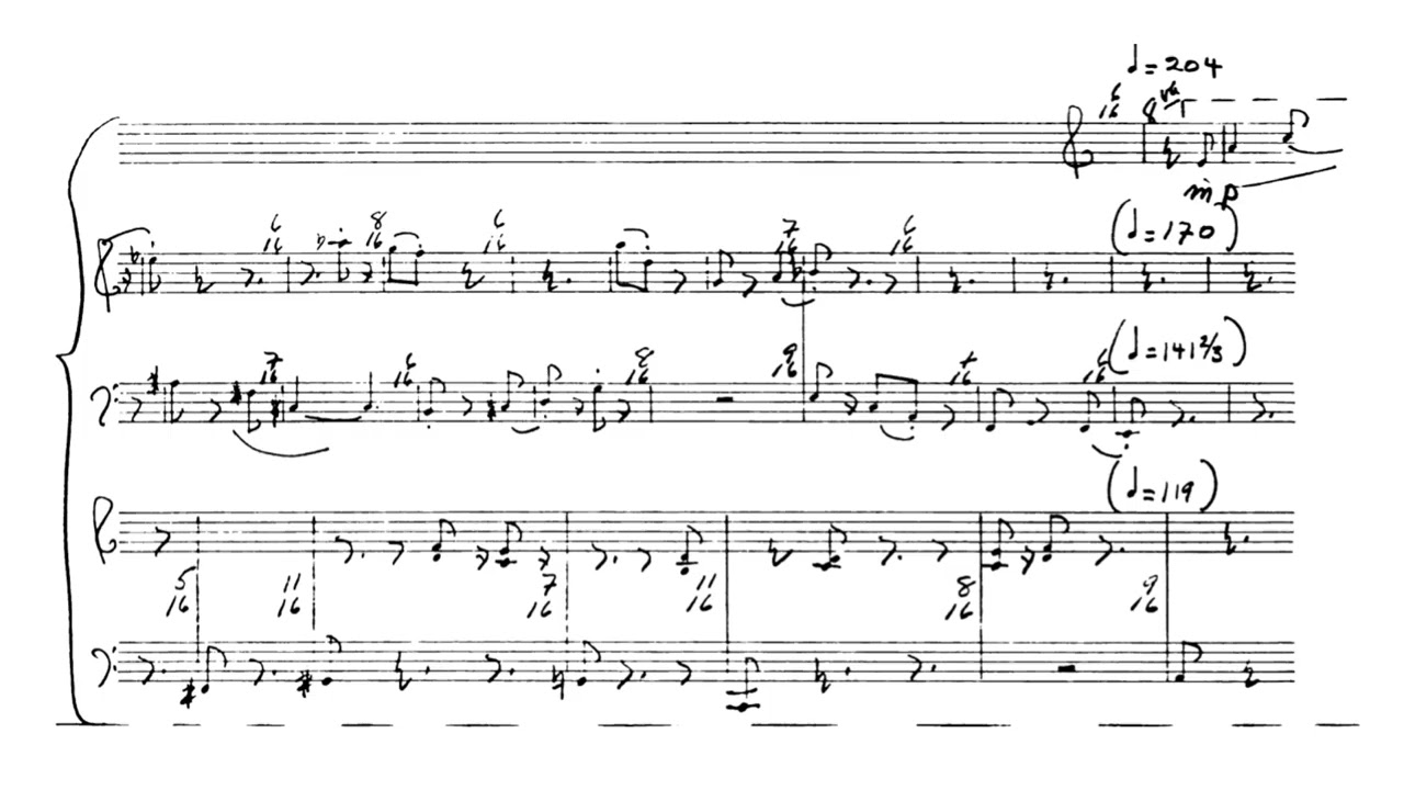 Conlon Nancarrow - Study No. 35 [w/score]