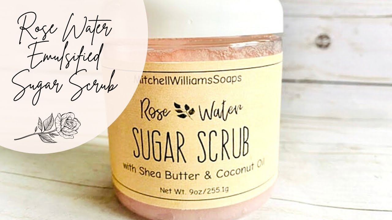 Making Rose Water Sugar Scrub
