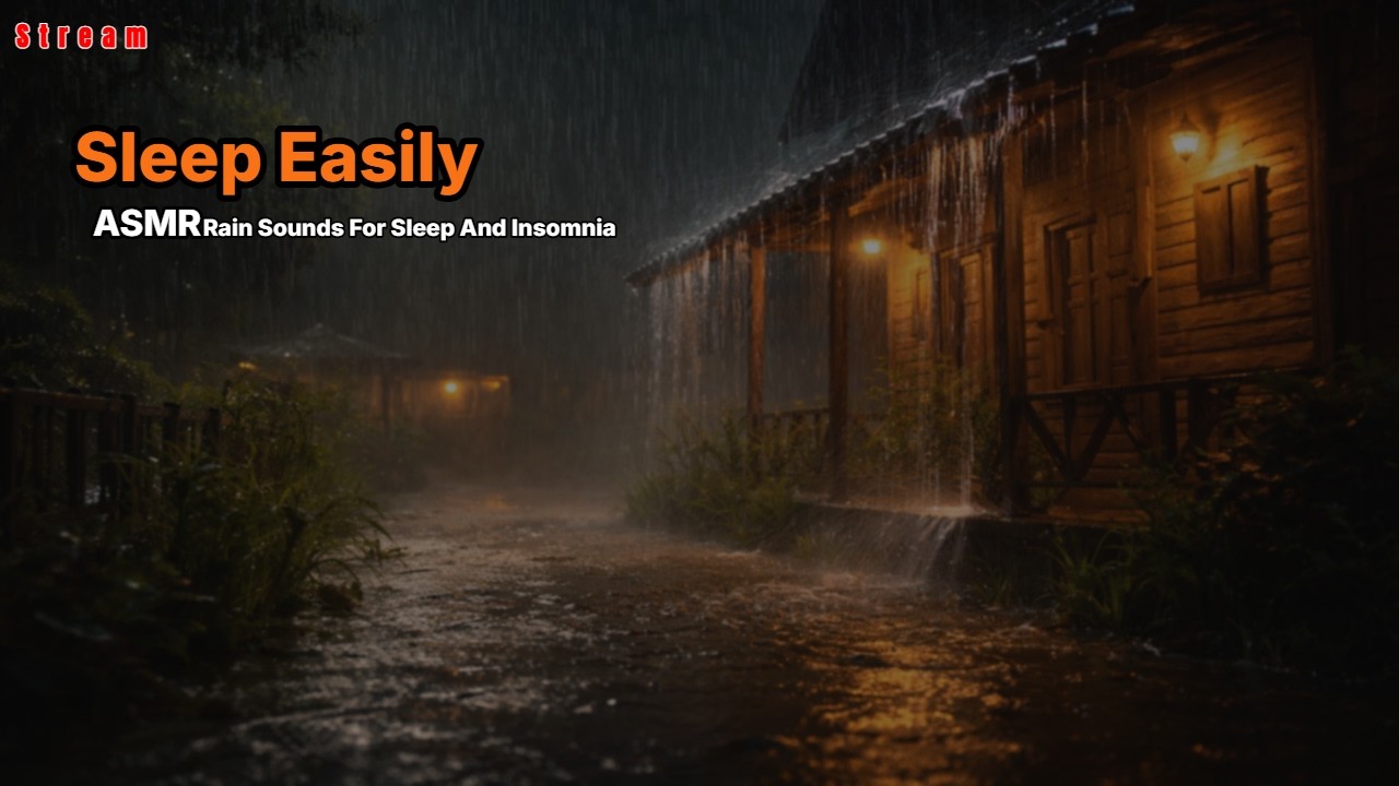 Can’t Sleep? This Power full ASMR Rain Sounds for Sleep & Insomnia Relief Live | Stream rain sounds