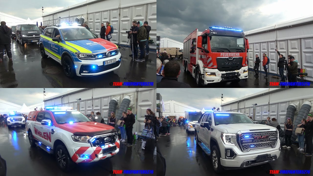 [Whelen Blaulicht Show mit Hornkonzert] Abschlusskonvoi der Rettmobil Fulda 2023