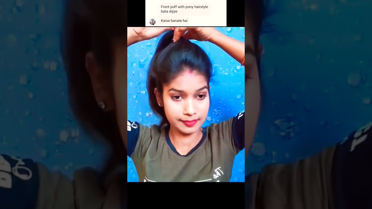 requested video .... front puff + ponytail hairstyle #hairstyletutorial