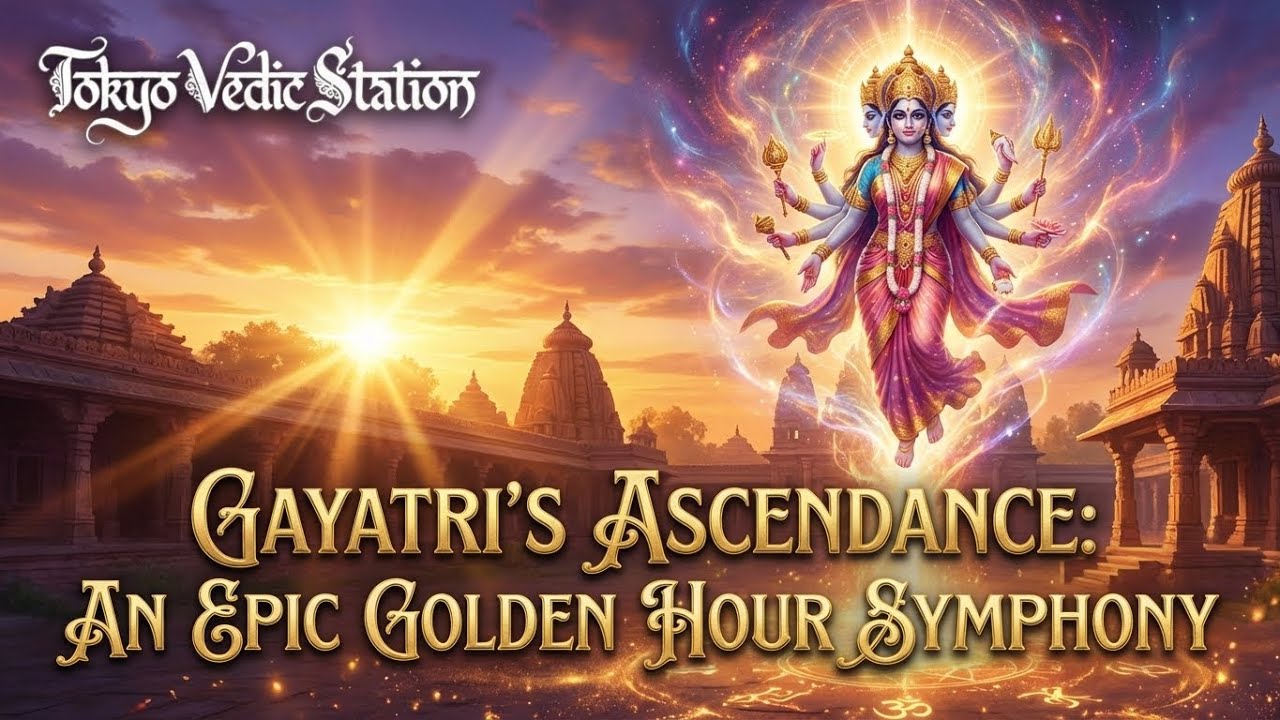 Gayatri's Ascendance: An Epic Golden Hour Symphony| TOKYO VEDIC STATION