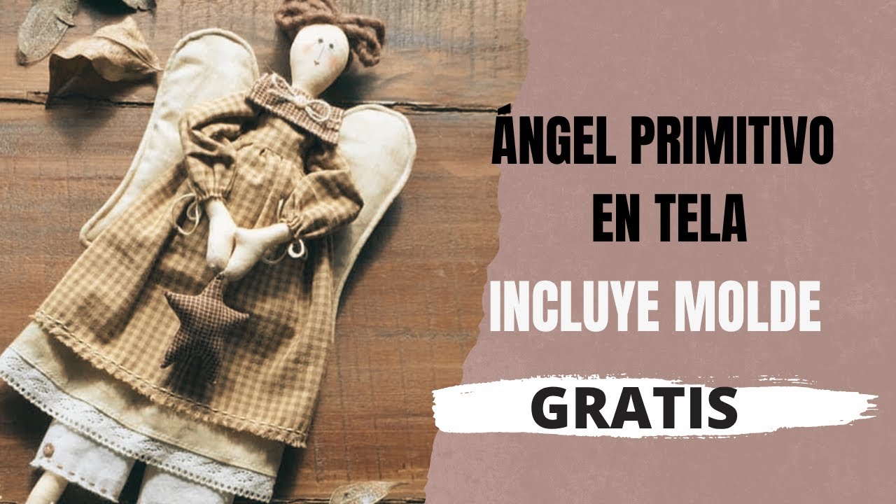 &Aacute;ngel primitivo en tela paso a paso 🕊️ | Tutorial con moldes descargables GRATIS