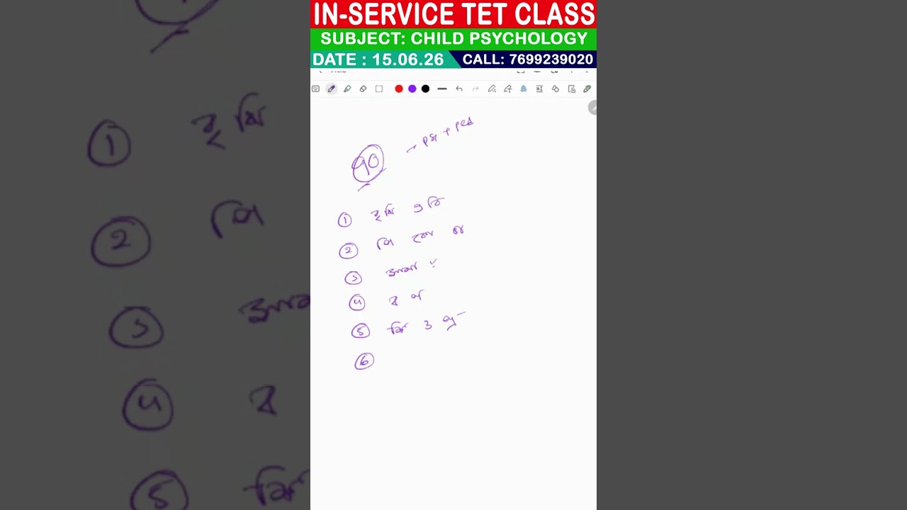 INSERVICE TET CLASS CDP