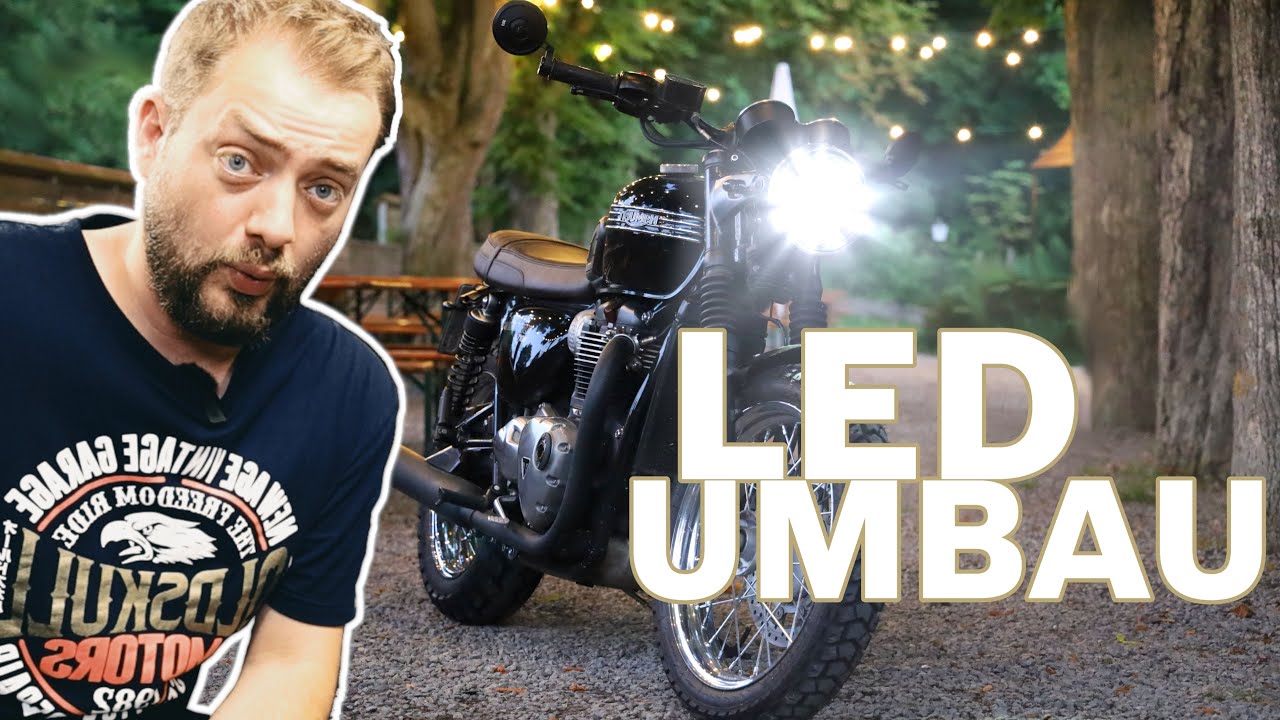 Test von LED Motorrad Scheinwerfern für 50€