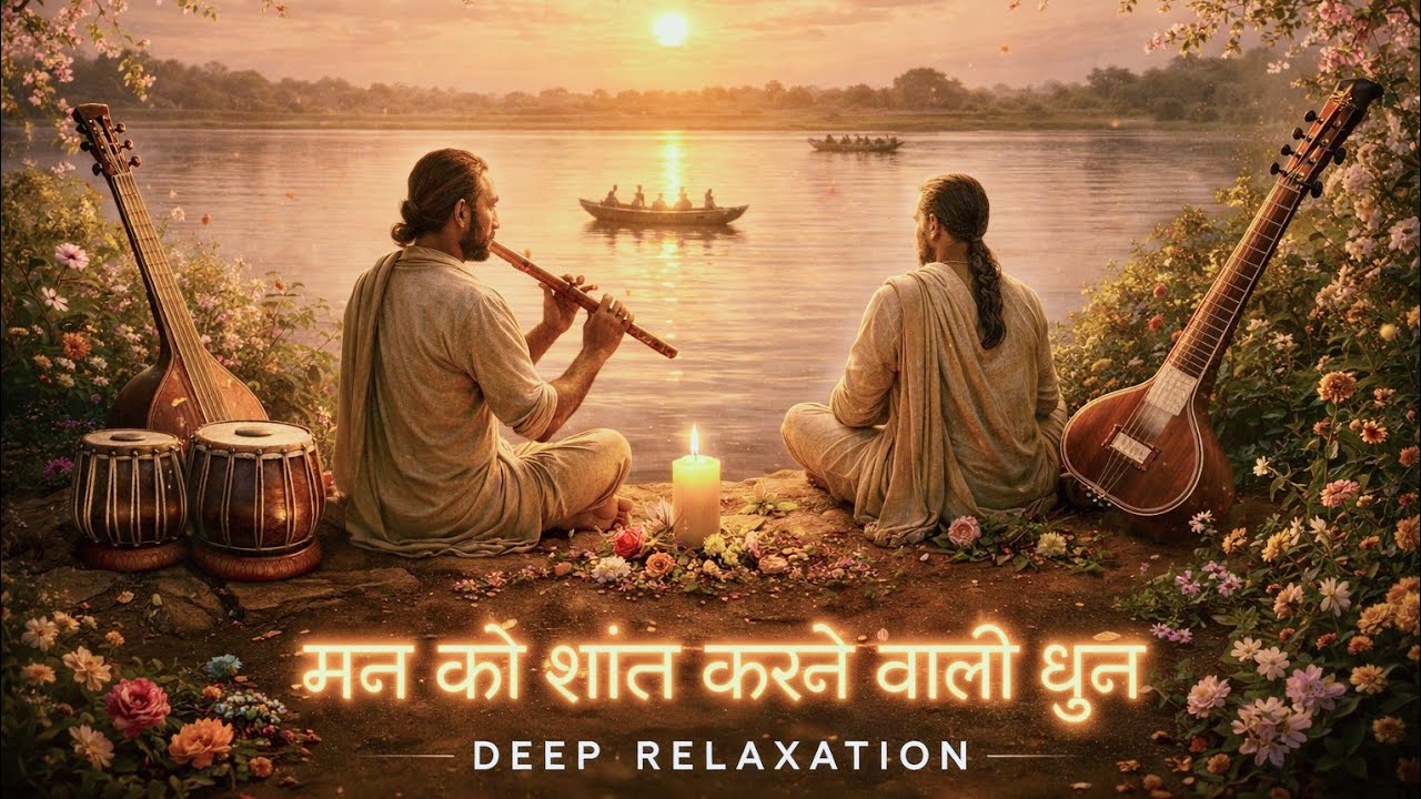 Fusion Calm Escape 🌅 Indian Flute & Guitar Instrumental for Deep Relaxation, Focus & Sleep
