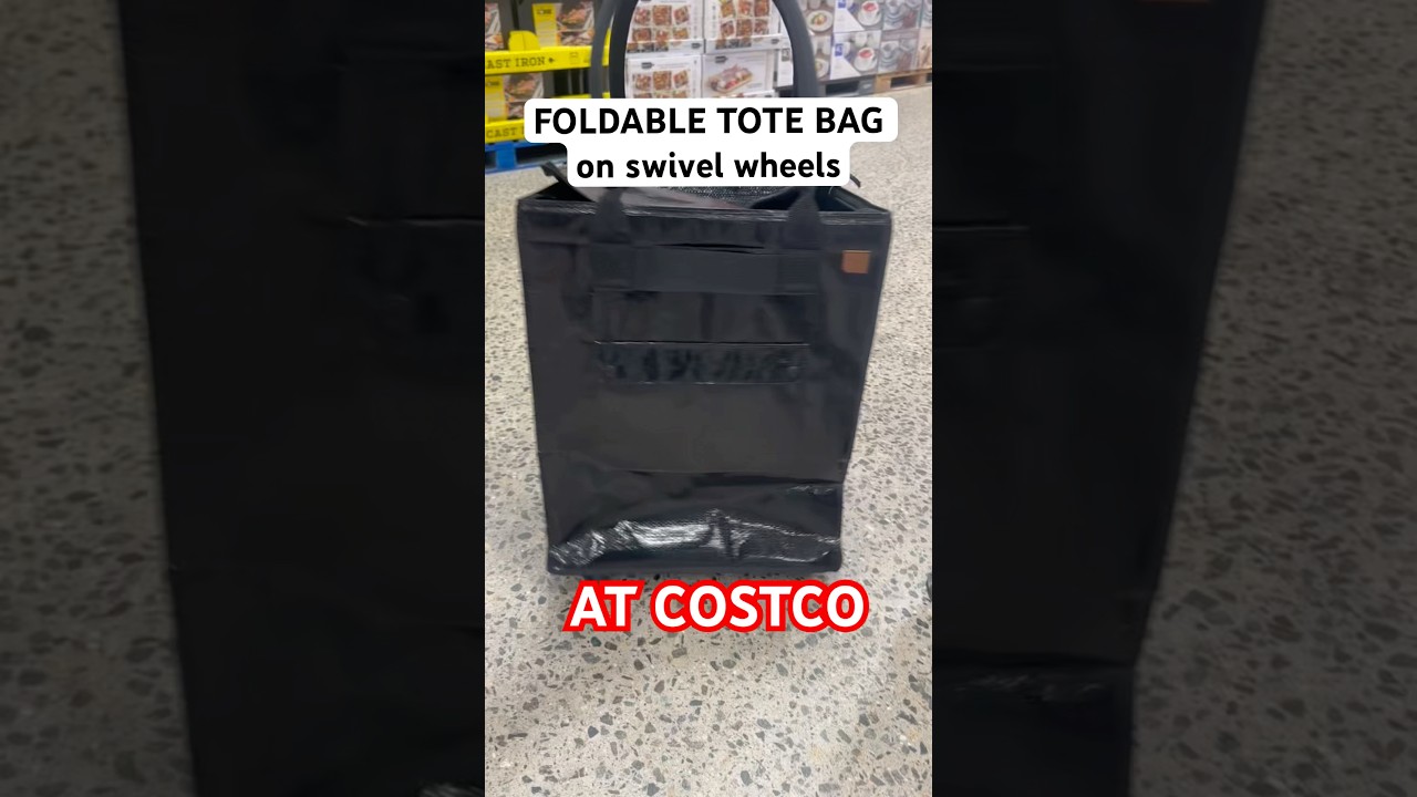 👜🛞FOLDABLE TOTE BAG on swivel  wheels at COSTCO ! 