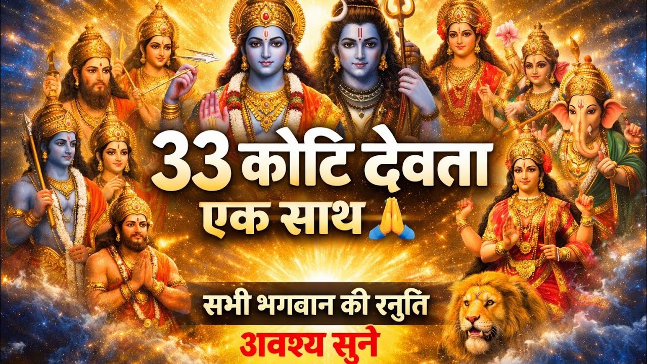 एक स्तुति – सभी भगवान | 33 कोटि देवताओं की शक्तिशाली वंदना | अवश्य सुनें  | Powerful All Gods Stuti