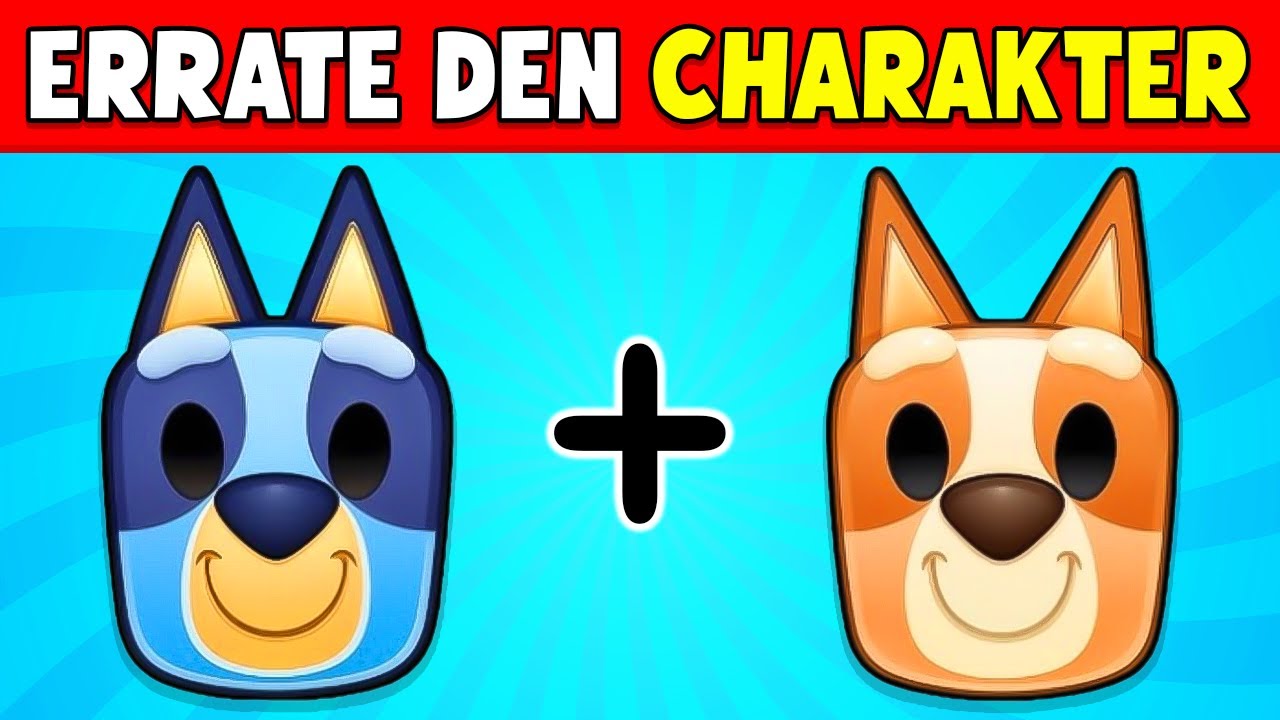 Errate die Bluey-Charaktere anhand von EMOJIS 😍🐶💙 Bluey Emoji Quiz | Bingo, Bluey, Socks, Bandit