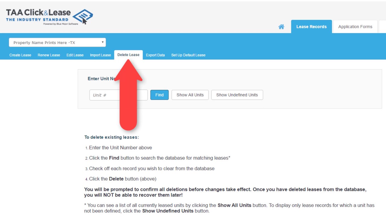 TAA Click & Lease - Creating & Printing Leases