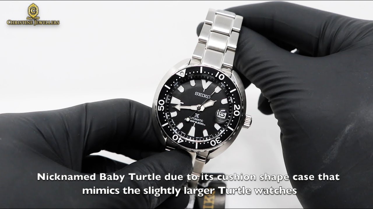 UNBOXING SEIKO PROSPEX AUTOMATIC DIVE BABY TURTLE BLACK DIAL SRPC35J1