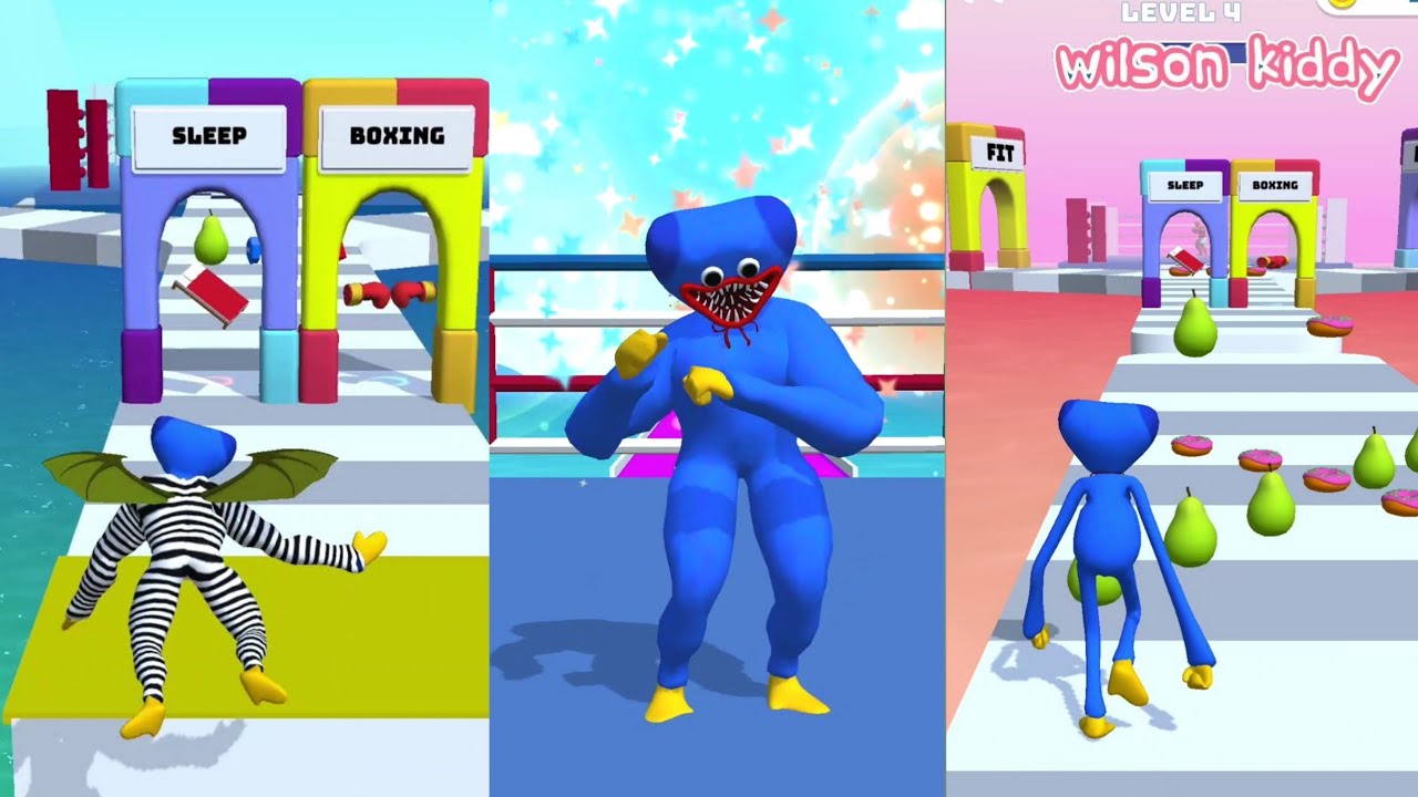 B0neka Huggy Wuggy VS Joker dan Main Squid Game 🤣😱 | Huggy Run 3D | Wilson Kiddy