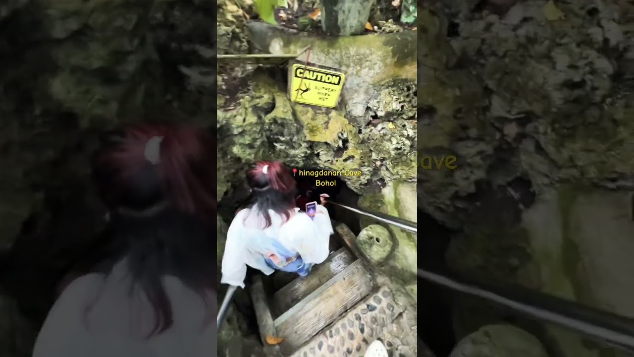 Experience the old cave #caveexplorer  #bohol2025  #hinagdanan