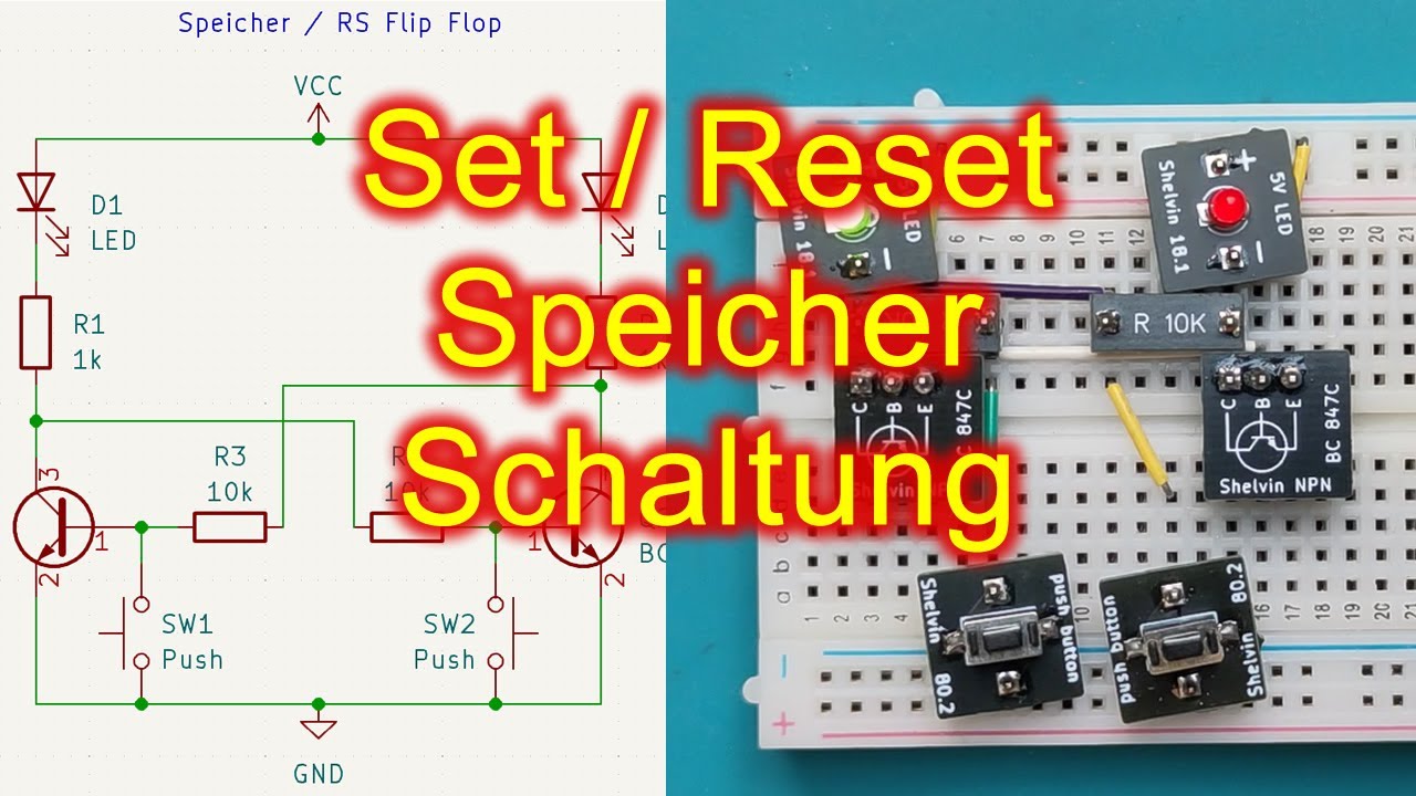 Set / Reset Speicherschaltung. 1 Bit Speicher.