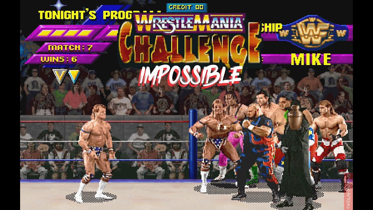 1CC Lex Luger - WRESTLEMANIA - IMPOSSIBLE mode - WWF WrestleMania [Arcade]