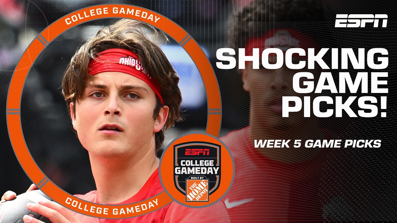 🚨 Week 5 game picks! 🚨 WHO refuses to pick Ohio State OVER WASHINGTON?! 🤨 | College GameDay