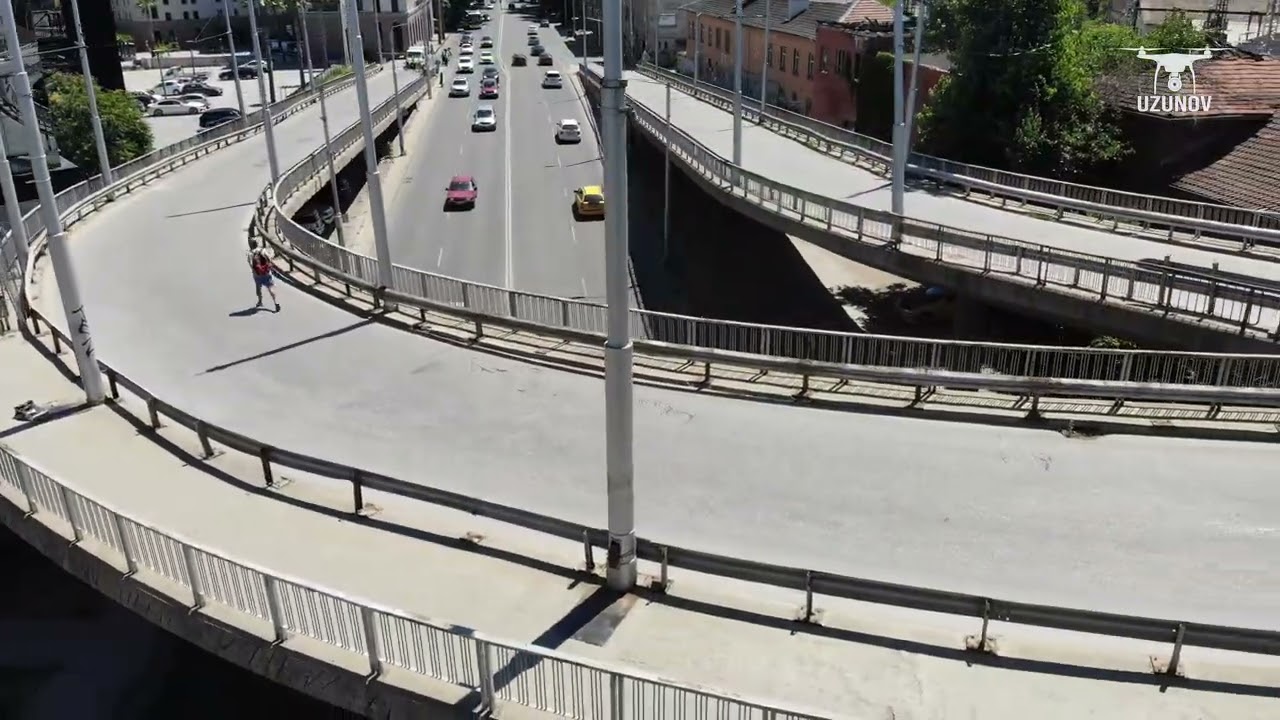 Кадри от затварянето на Бетонния мост в Пловдив