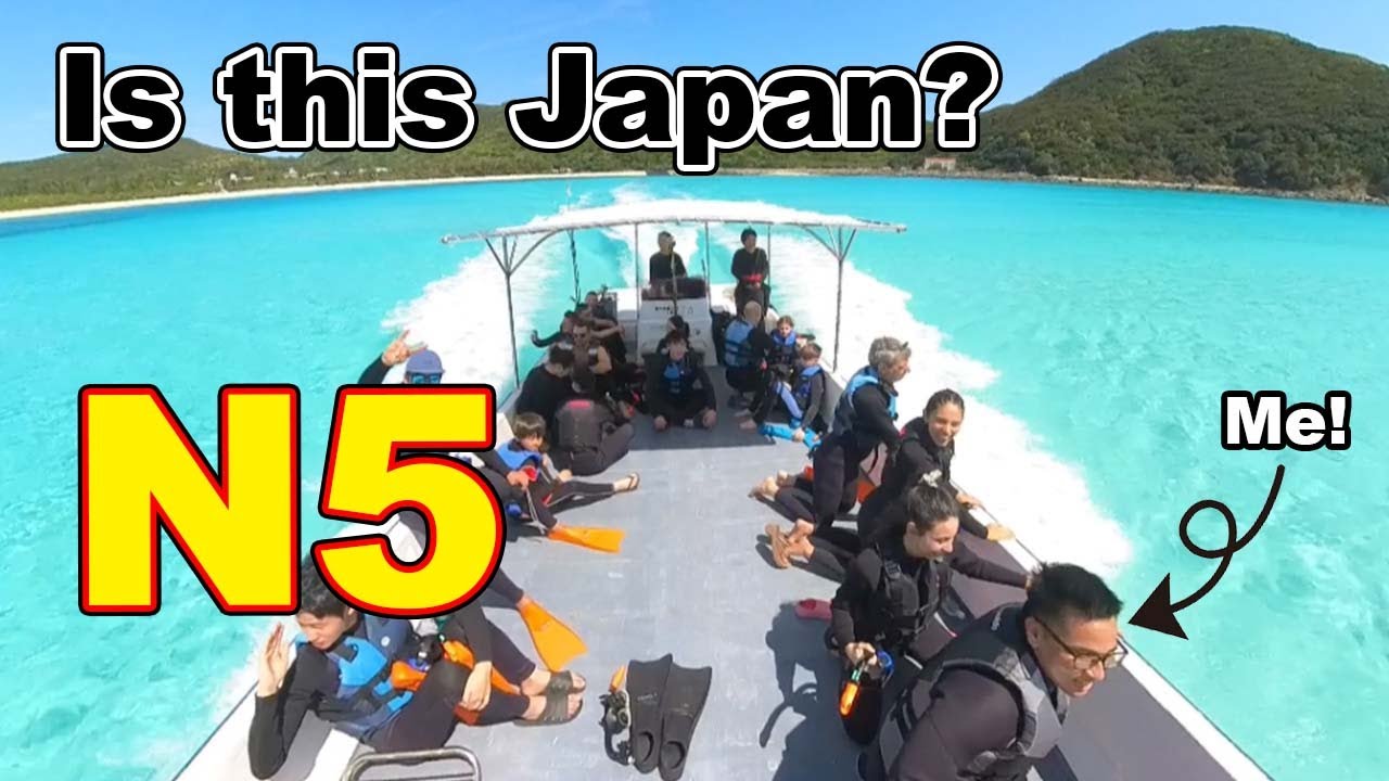 【N5-N4】Magical sea in Okinawa, Tokashiki island🇯🇵 / Easy Japanese Vlog
