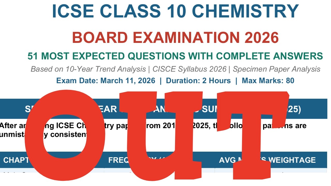 🔥 ICSE Class 10 Chemistry Full Revision 2026 | Top 60 Most Important Questions | Boards Preparation