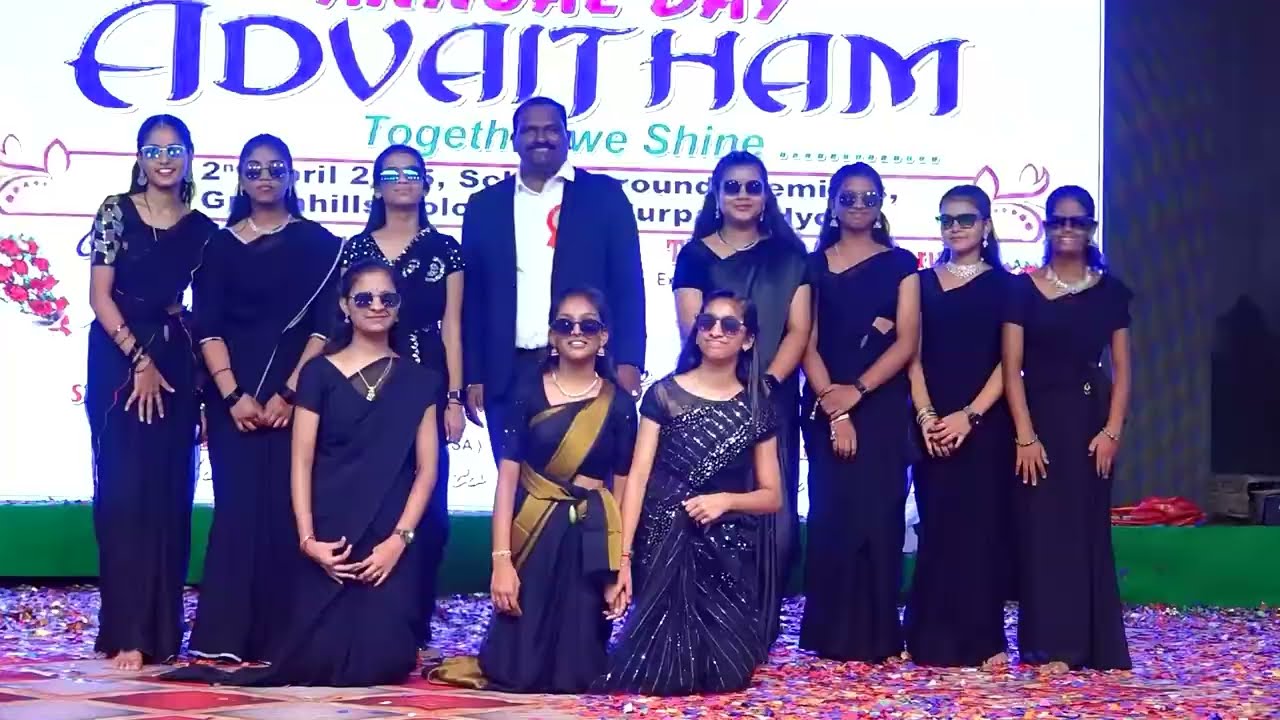 Medley song dance performance by 9th class girls at annual day celebrations
