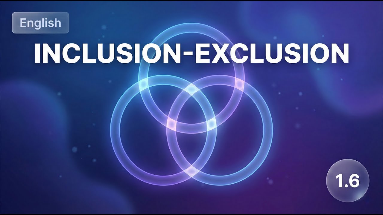 1.6 Inclusion–Exclusion Principle : Solve Overlapping Probability Problems Easily 📐 in English