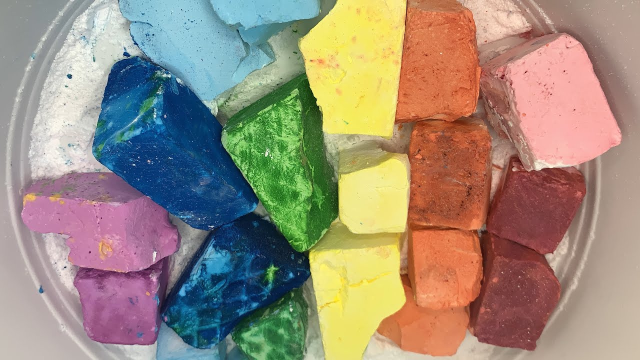 Crunchy Vibrant Gym Chalk Crumble Compilation | Sleep Aid | Satisfying ASMR