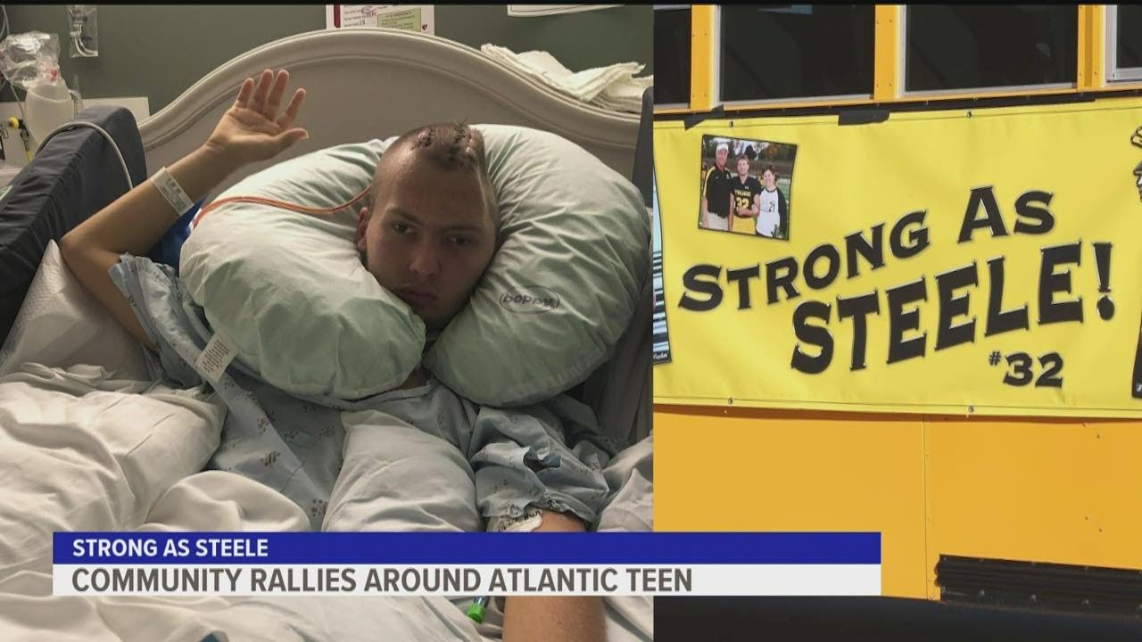 Strong as Steele: Neighbors dedicate light display to Atlantic teen who suffered serious injury
