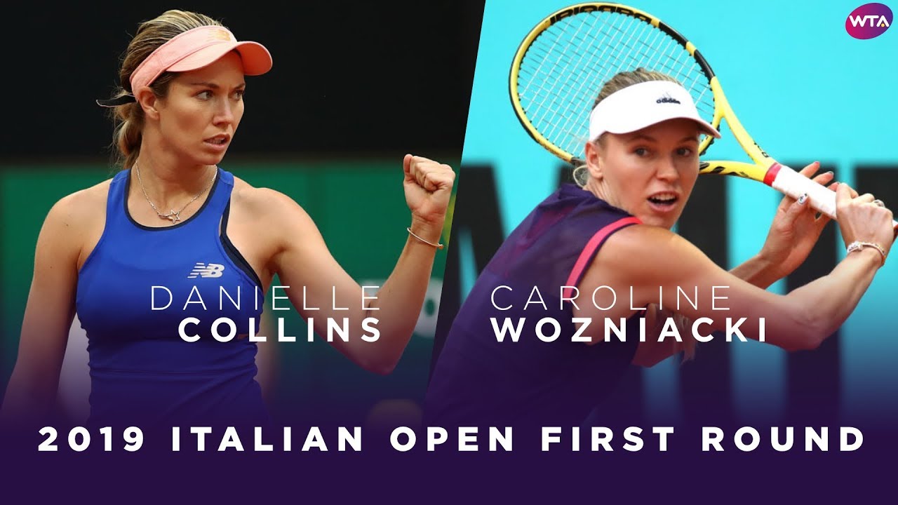 Danielle Collins vs. Caroline Wozniacki | 2019 Italian Open First Round | WTA Highlights